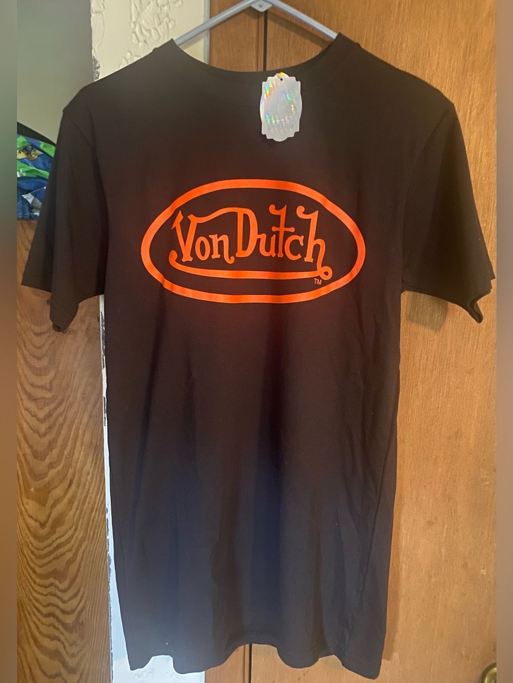 Von Dutch NWT Moto GP graphic t-shirt - Men’s Sz: S 16”PTP Black w/Orange Logo